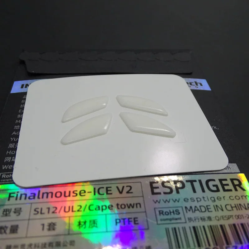 1 Pack ESPTIGER Mouse Feet Mouse Skates For Finalmouse SL12 Cape Town Ul2 Mouse White Glides ICE Version 2