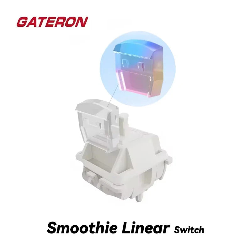 Gateron Smoothie Switch Linear Pre lubed 5 Pin POM Dual Spring With Light Guide Pole DIY For Mechanical Keyboard Switches