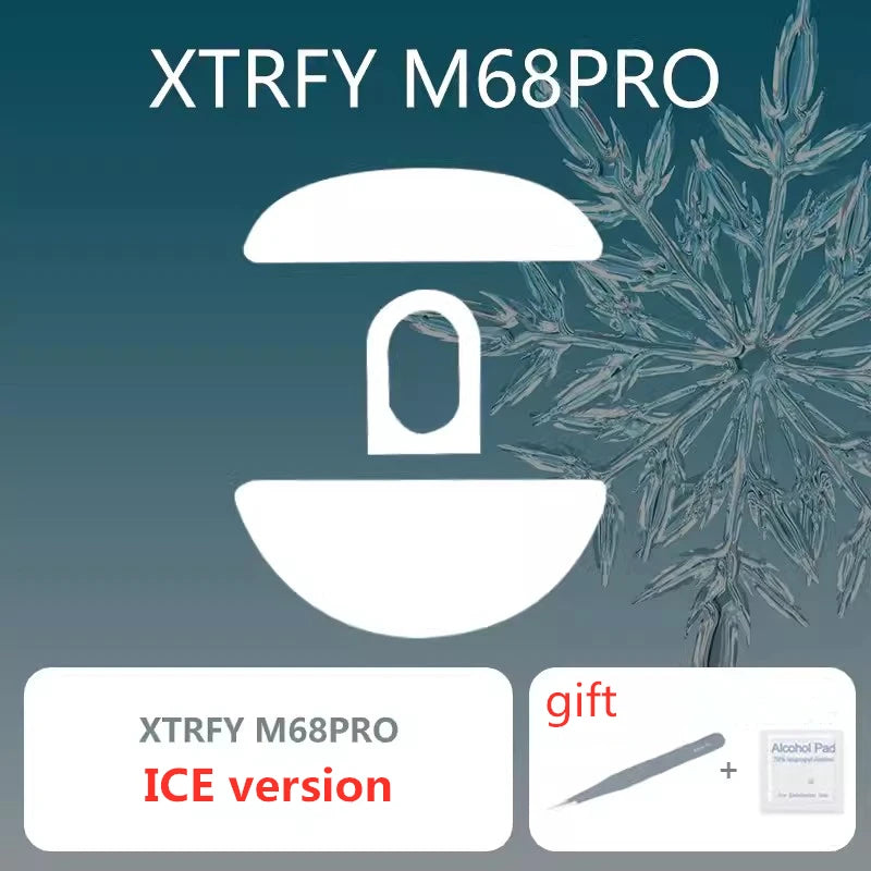 1 Set Ultraglide Mouse Skates For XTRFY M68 PRO Brake Control Speed Mouse Feet ICE Version Mice Glides PTFE Feet Cherry68