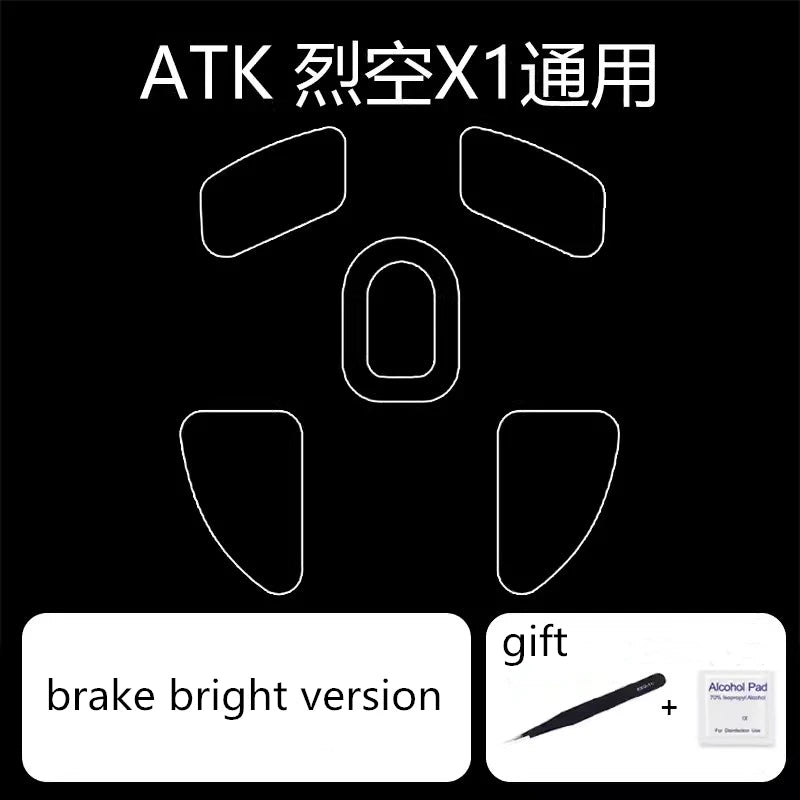 1 Set Ultraglide Mouse Skates For ATK X1 PRO MAX Brake Control Speed Silence Mouse Feet ICE Version Mice Glides PTFE Feet