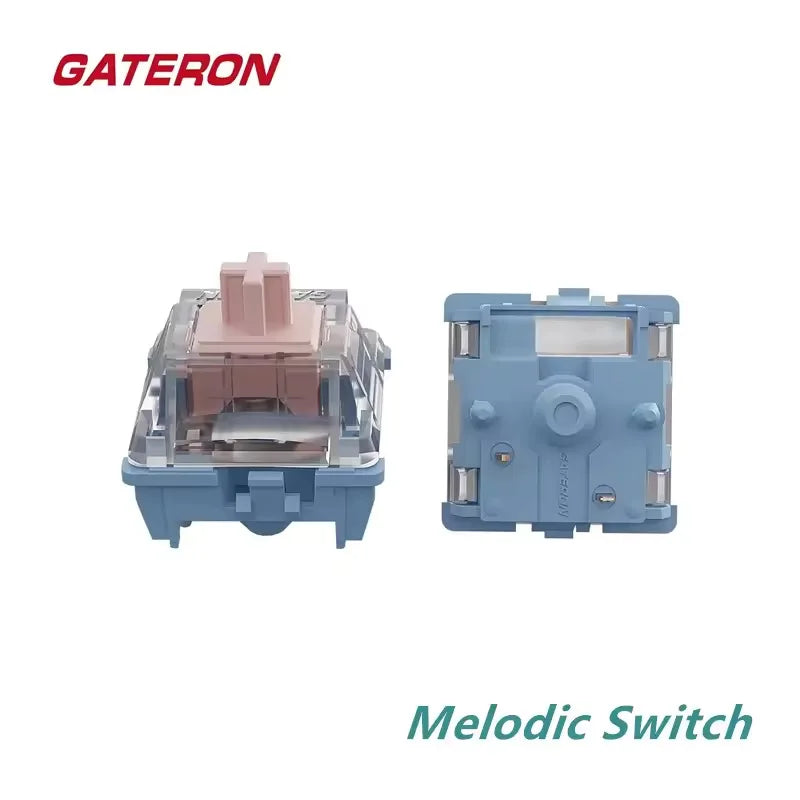 Gateron Melodic Switch 60g Clicky 5-Pin MX Switch for Mechanical Keyboard Pre-lubed Nylon SMD Long Spring Dual Rail Click DIY