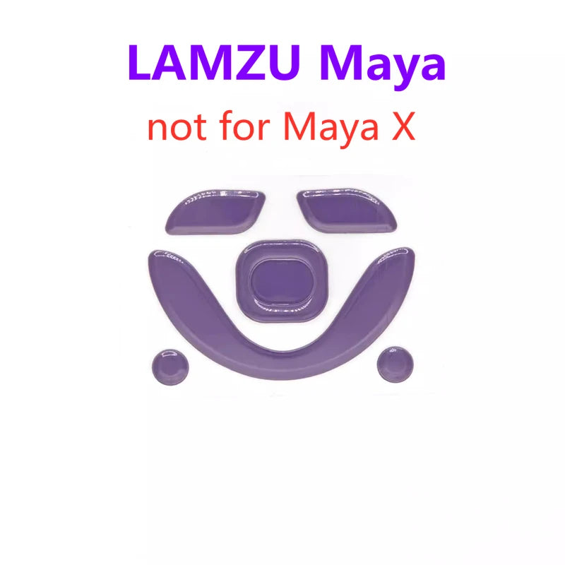 1 Set PTFE Anti-Collapse Arc-Edged Mouse Skate For Lamzu Paro Maya Tachi Similar To Obsidian Air Purple Haze Mouse Feet Glides