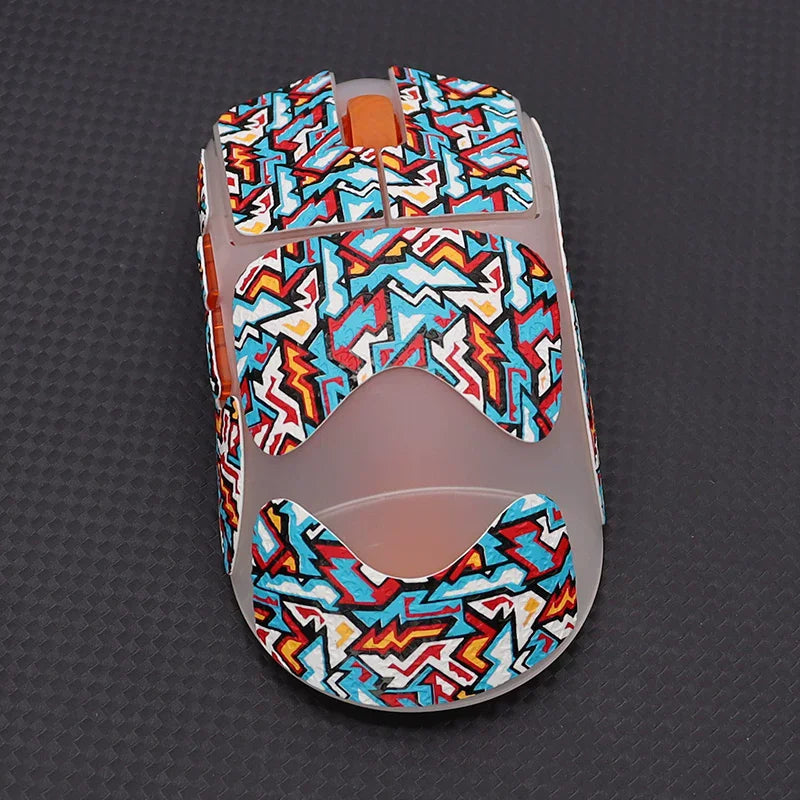 1 Set High-Quality Polyurethane Sweat-Absorbent Mouse Anti Slip Grips Tape Sticker For SCYROX V12L Large Size Mouse