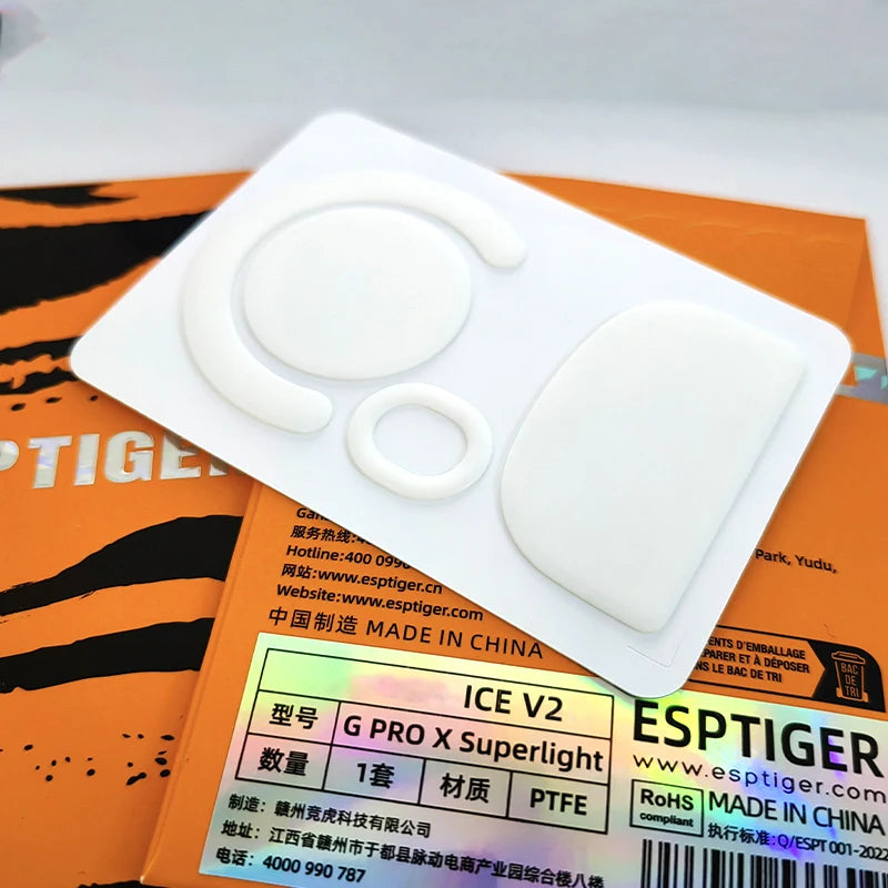 1 Pack Esports Tiger ICE V2 Mouse Skates Mouse Feet For G PRO X Superlight GPX / G PRO Wireless GPW GPX2 DEX Arc Mouse glides