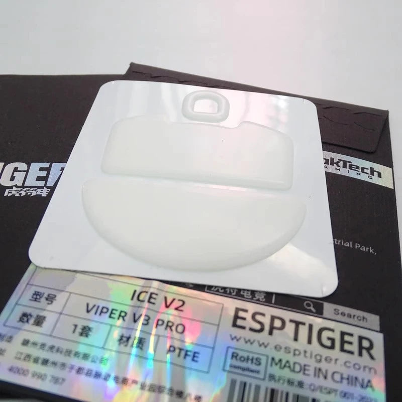 1 Pack Original Esports Tiger ICE V2 Mouse Skates For Razer Viper V3 HyperSpeed V3 PRO Mouse White Arc PTFE Mice Feet Glides