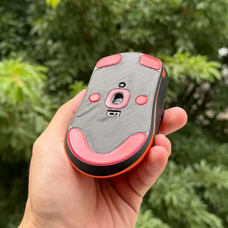 1 Piece Mouse Bottom Dustproof Sticker For Fnatic x Lamzu Maya X / Maya Clear Black Carbon Fibre Dust Proof Stickers
