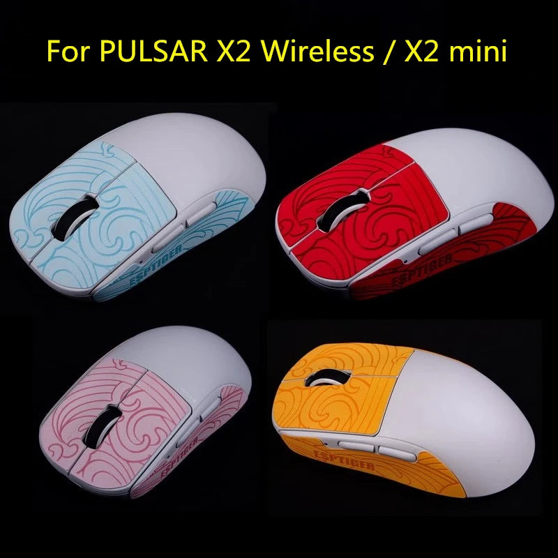 1 Pack Esports Tiger Ying Series Mouse Anti Slip Sticker For PULSAR X2 Wireless X2 mini Mice Non-Slip Anti Sweat Tape