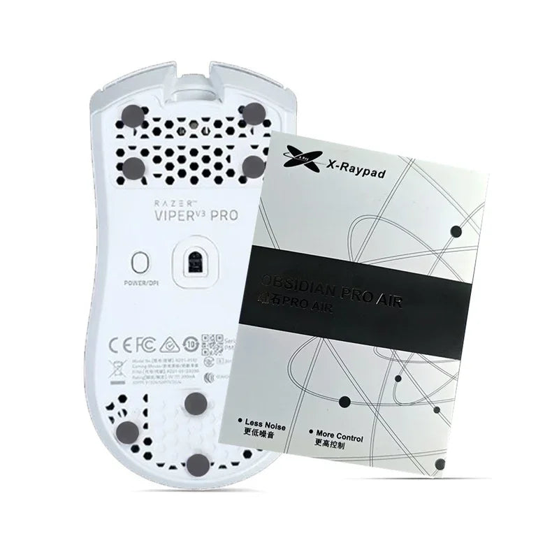 X-Raypad Obsidian PRO Air U-PE Universal D6.5mm Dot Mouse Skates – Durable. Quiet. Control