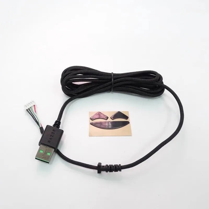 1 Piece Original Mouse Cable For Razer Deathadder 2013 Elite Essential 2000 Imperator 3.5G 4G Snake Skin Wire Free Mouse Skates