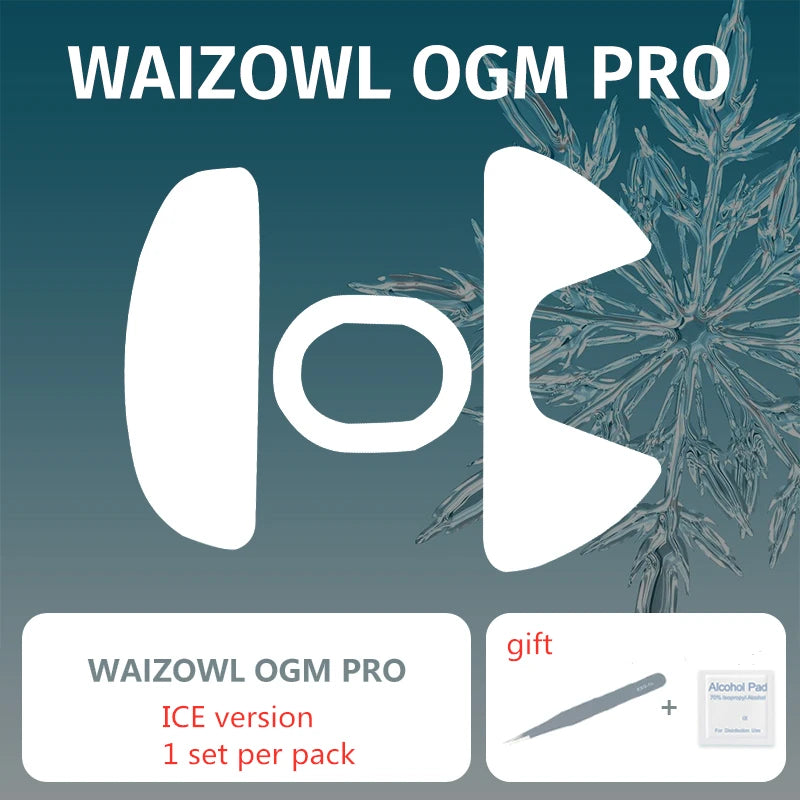 1 Set Mouse Skates For WAIZOWL OGM PRO Control Speed Mouse Feet ICE Version Thickness 0.75mm Mice Glides