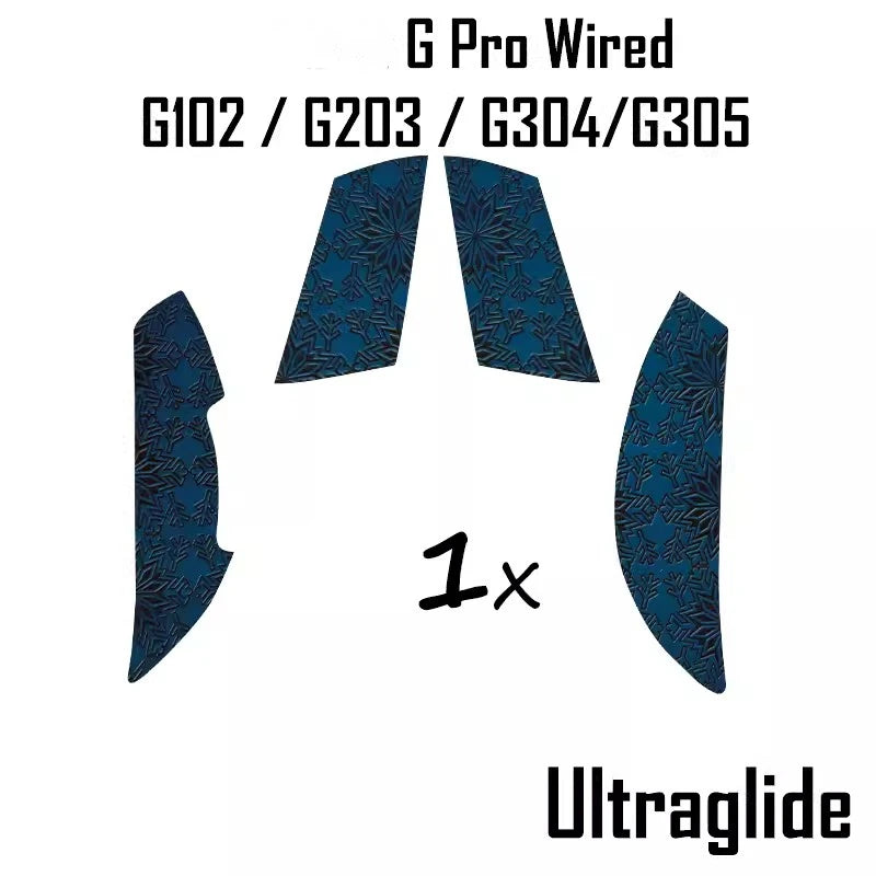 1 Set Ultraglide Mouse Anti Slip Sticker For Logitech G pro Wired G102 G203 G304 G305 Non-Slip Anti Sweat Tape Snowflake Texture