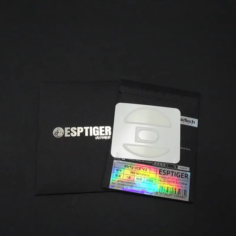 1 Pack Original Esptiger ICE V2 Mouse Skates For Xtrfy M8 Wireless M8W Mouse White Arc Esports PTFE Mice Feet Glides