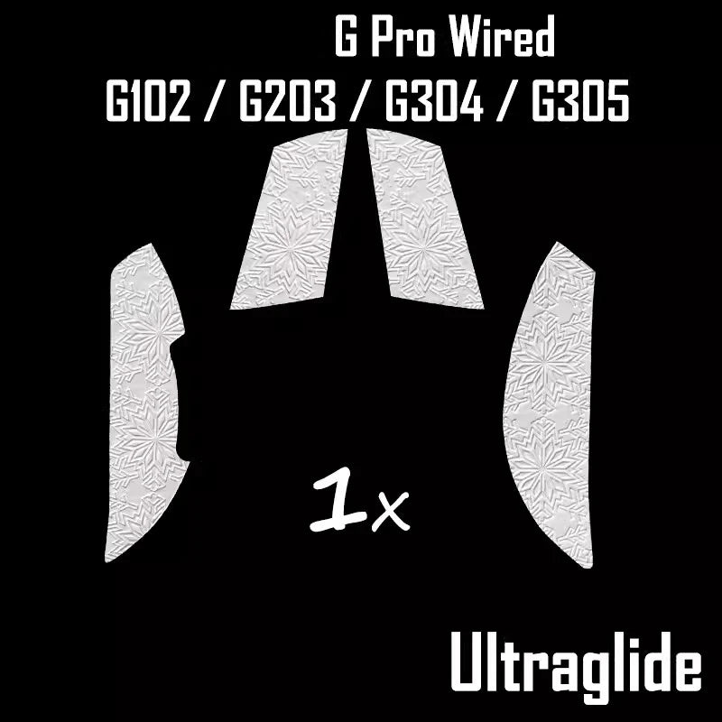 1 Set Ultraglide Mouse Anti Slip Sticker For Logitech G pro Wired G102 G203 G304 G305 Non-Slip Anti Sweat Tape Snowflake Texture