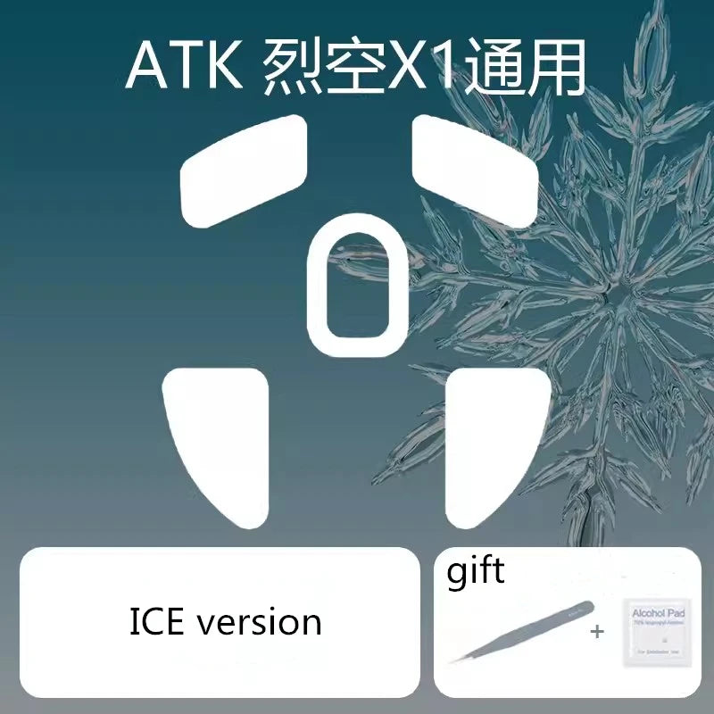 1 Set Ultraglide Mouse Skates For ATK X1 PRO MAX Brake Control Speed Silence Mouse Feet ICE Version Mice Glides PTFE Feet