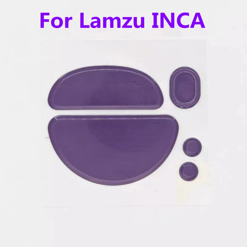 1 Set PTFE Anti-Collapse Arc-Edged Mouse Skate For Lamzu Paro Maya Tachi Similar To Obsidian Air Purple Haze Mouse Feet Glides