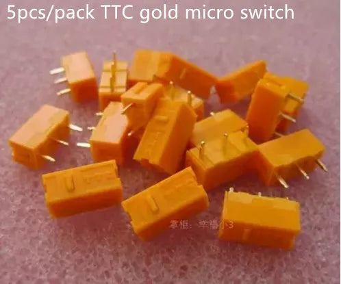 5pcs/pack original TTC gold/silver micro switch mouse button accessories 30 millions lifetime