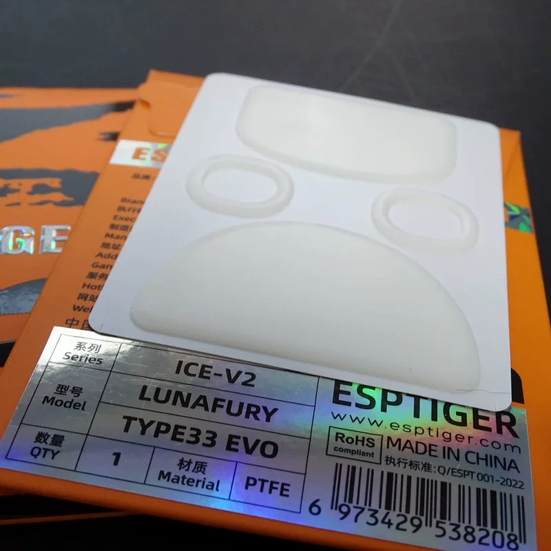 虎符电竞鼠标脚贴适用于LUNAFURY TYPE33 EVO冰版ice脚垫厚款替代
