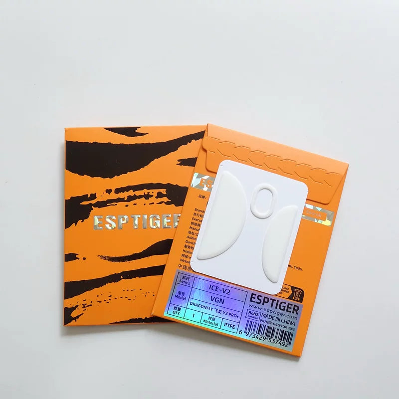 1 Pack Original Esptiger ICE V2 Mouse Skates For VGN DRAGONFLY Y2 PRO+ Mouse White Arc Esports PTFE Smooth Mice Feet Glides