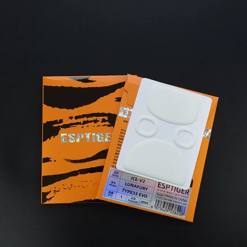 虎符电竞鼠标脚贴适用于LUNAFURY TYPE33 EVO冰版ice脚垫厚款替代