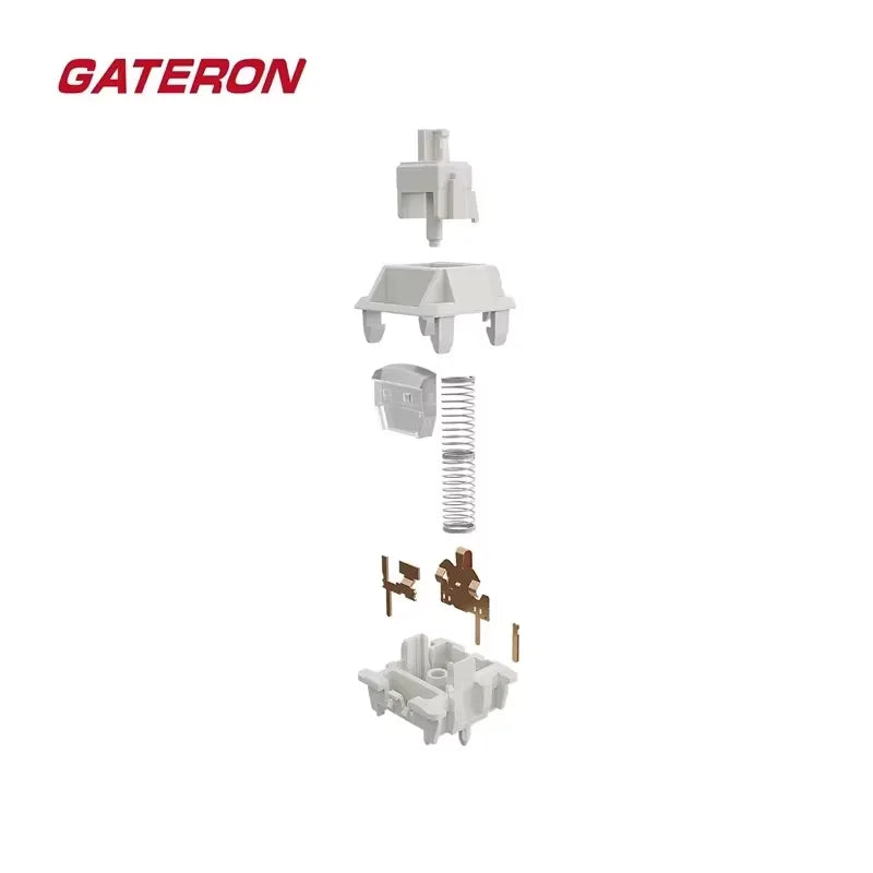 Gateron Smoothie Switch Linear Pre lubed 5 Pin POM Dual Spring With Light Guide Pole DIY For Mechanical Keyboard Switches