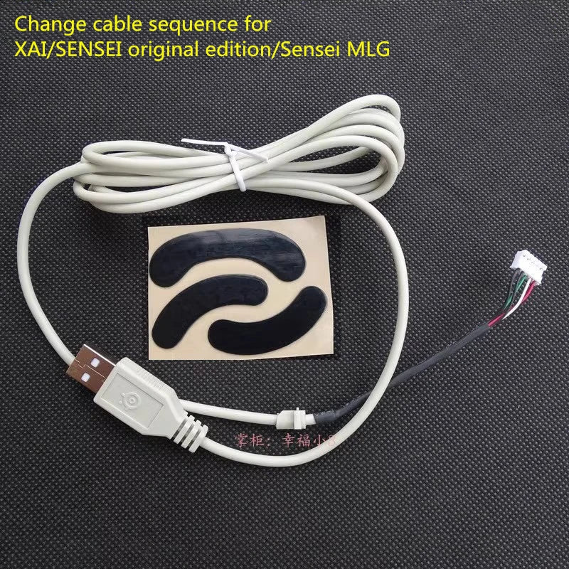 1 Piece Original Rubber Mouse Cable For Steelseries Sensei RAW Frost Blue Also Can Be Changed Sequence For XAI FN MLG Kinzu