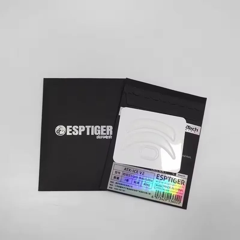 1 Pack ESPTIGER Mouse Feet Skates For ATK F1 PRO MAX Ultimate/ATK X1 Z1 PRO MAX Ultra Mouse White PTFE Glides ICE Version 2