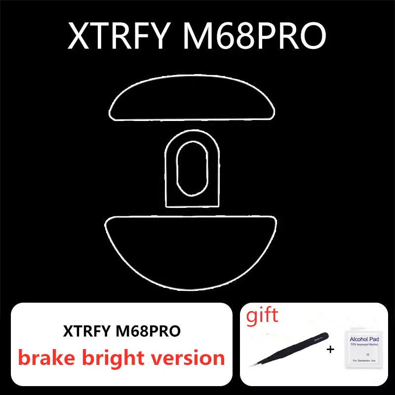 1 Set Ultraglide Mouse Skates For XTRFY M68 PRO Brake Control Speed Mouse Feet ICE Version Mice Glides PTFE Feet Cherry68