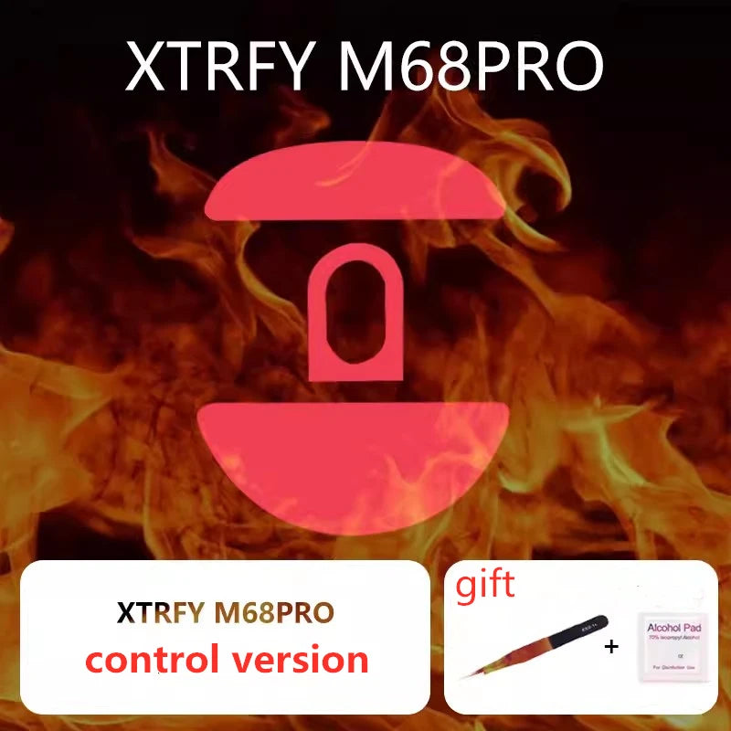 1 Set Ultraglide Mouse Skates For XTRFY M68 PRO Brake Control Speed Mouse Feet ICE Version Mice Glides PTFE Feet Cherry68