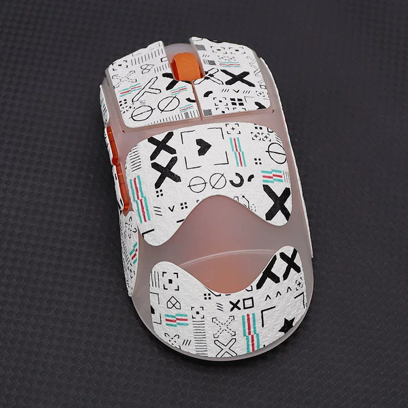 1 Set High-Quality Polyurethane Sweat-Absorbent Mouse Anti Slip Grips Tape Sticker For SCYROX V12L Large Size Mouse