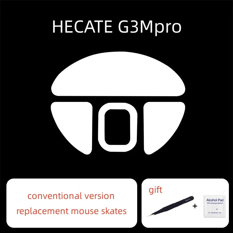 1 Set Ultraglide Smooth Replacement Mouse Skates For HECATE G3M Pro Control Speed Mouse Feet ICE Version PTFE Mice Glides
