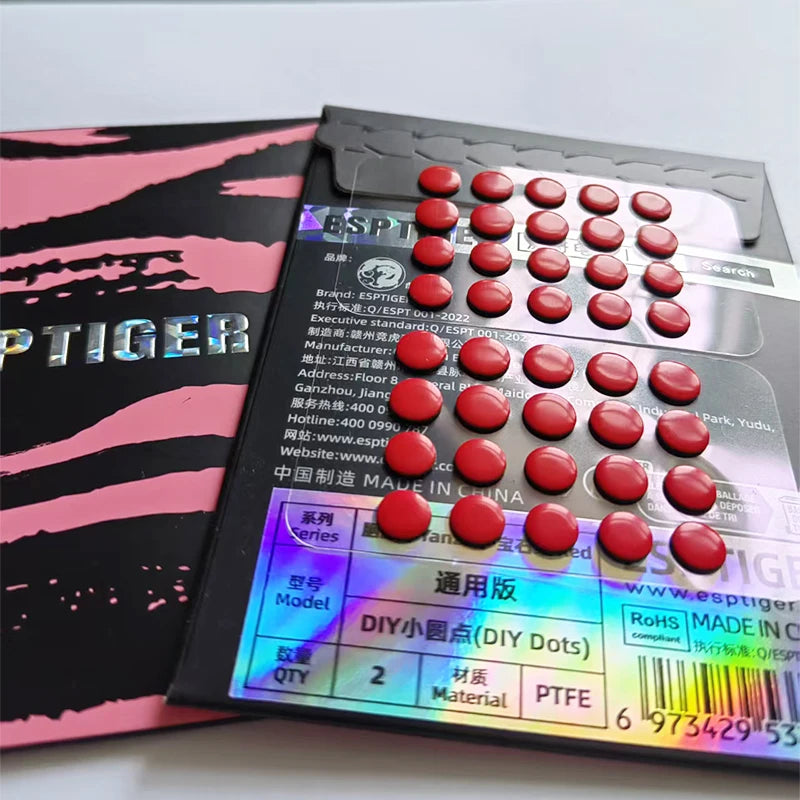 40PCE/Set Esports Tiger PTFE Small Round Dots Mouse Skates Mice Feet Glides For Cloth Hard Glass Mouse Pads