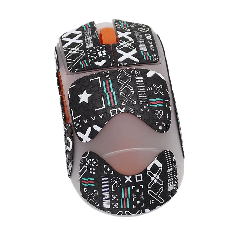 1 Set High-Quality Polyurethane Sweat-Absorbent Mouse Anti Slip Grips Tape Sticker For SCYROX V12L Large Size Mouse