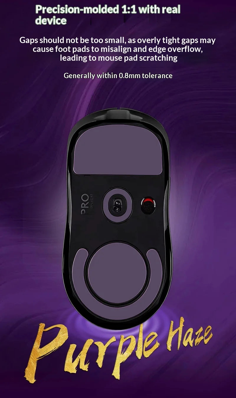 1 Set PTFE Anti-Collapse Arc-Edged Mouse Skate For Pulsar FS1 FS-1 Similar To Obsidian Air Purple Haze Mouse Feet Glides