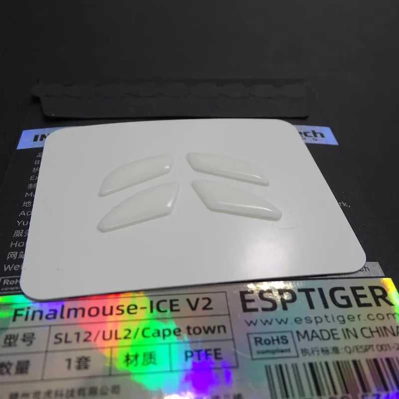 1 Pack ESPTIGER  Mouse Feet Mouse Skates For Finalmouse SL12 Cape Town Ul2 Mouse White Glides ICE Version 2