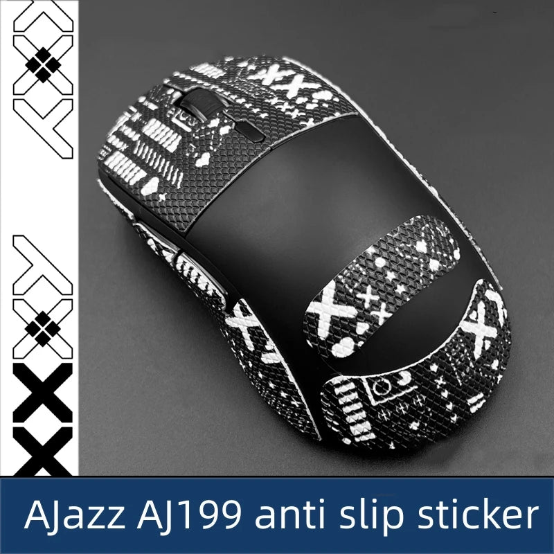 1 Set 6D Diamond Texture Mouse Anti Slip Sticker For AJazz AJ199 Anti Sweat Stickers Tape Non-slip Suede