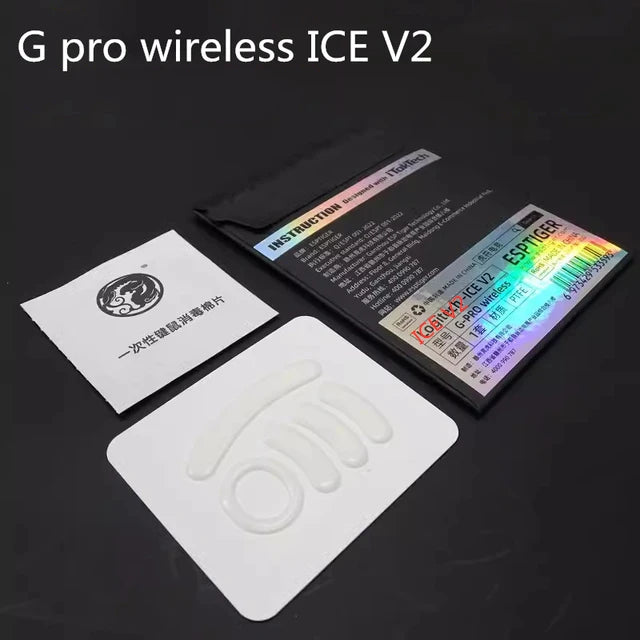1 pack Tiger Gaming Mouse Skates Feet For Logitech G Pro Wireless White Mouse Glides Curve Edge ICE Version Enhanced Version