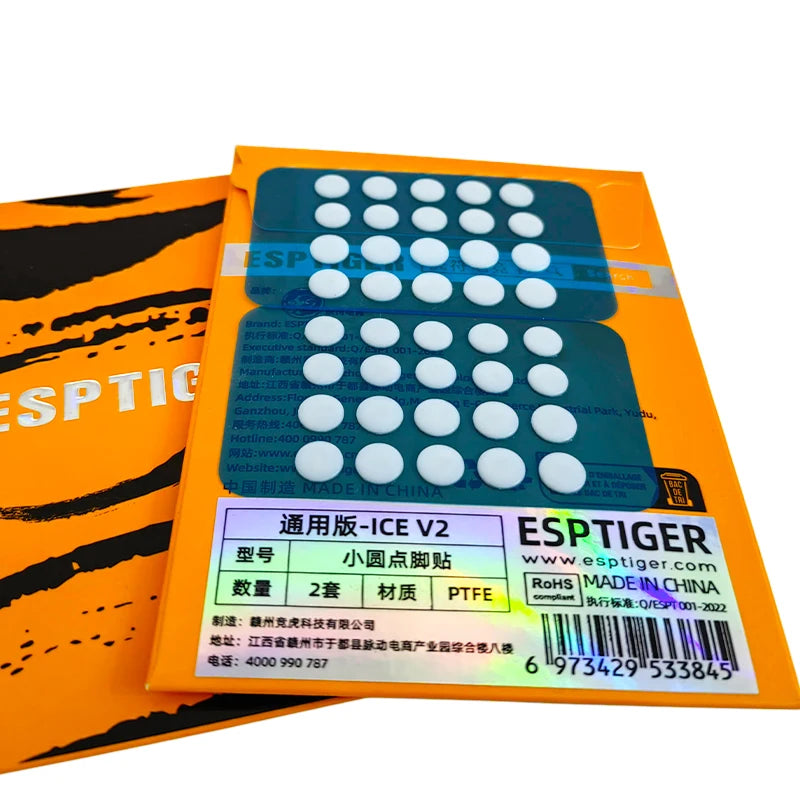 40PCE/Set Esports Tiger PTFE Small Round Dots Mouse Skates Mice Feet Glides For Cloth Hard Glass Mouse Pads