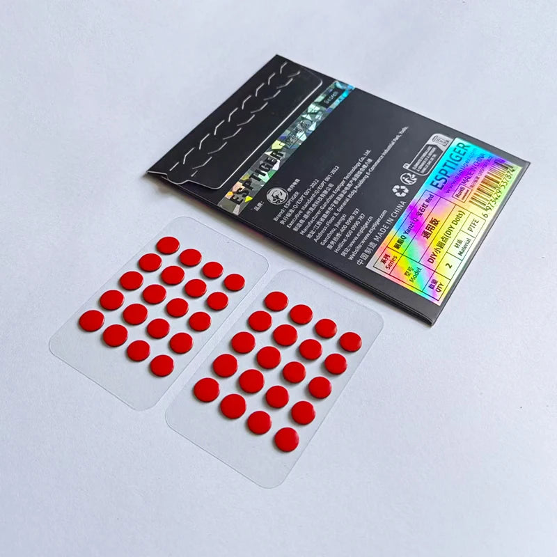 40PCE/Set Esports Tiger PTFE Small Round Dots Mouse Skates Mice Feet Glides For Cloth Hard Glass Mouse Pads