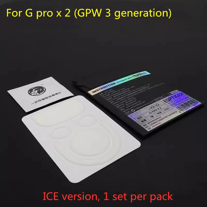 1 Pack Original ESPTIGER Mouse Skates Feet For Logitech G PRO X Superlight 2 G Pro X 2 DEX White Arc 2.0 ICE PTFE Mouse glides