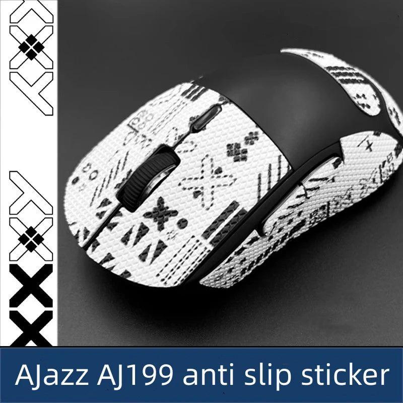 1 Set 6D Diamond Texture Mouse Anti Slip Sticker For AJazz AJ199 Anti Sweat Stickers Tape Non-slip Suede