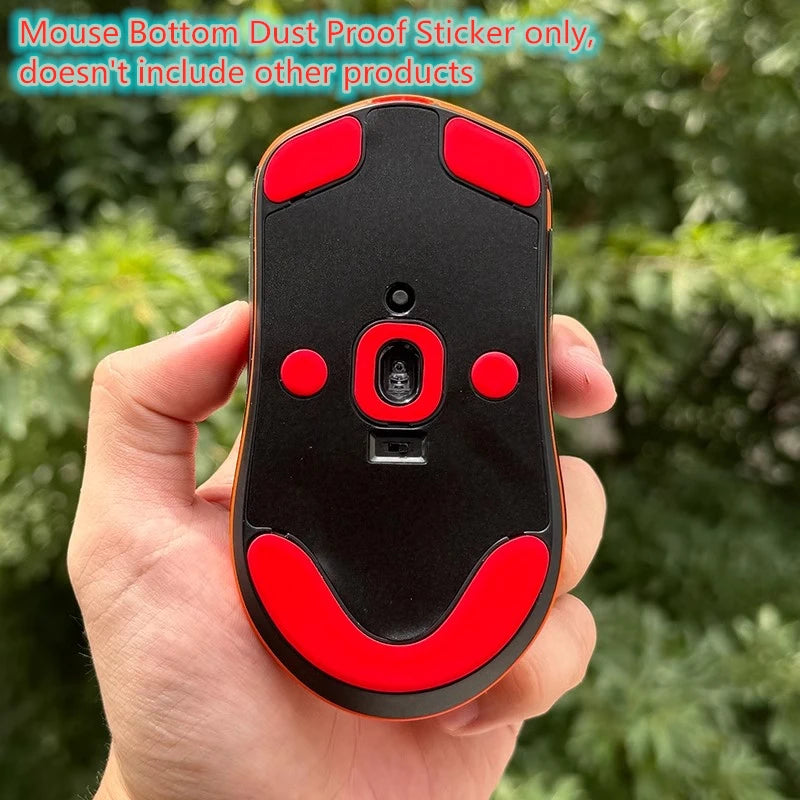 1 Piece Mouse Bottom Dustproof Sticker For Fnatic x Lamzu Maya X / Maya Clear Black Carbon Fibre Dust Proof Stickers