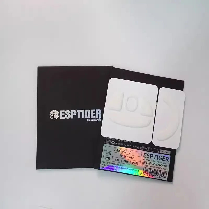 1 Pack ESPTIGER Mouse Feet Skates For ATK F1 PRO MAX Ultimate/ATK X1 Z1 PRO MAX Ultra Mouse White PTFE Glides ICE Version 2