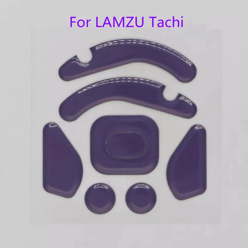 1 Set PTFE Anti-Collapse Arc-Edged Mouse Skate For LAMZU Tachi‌ Similar To Obsidian Air Purple Haze Mouse Feet Glides