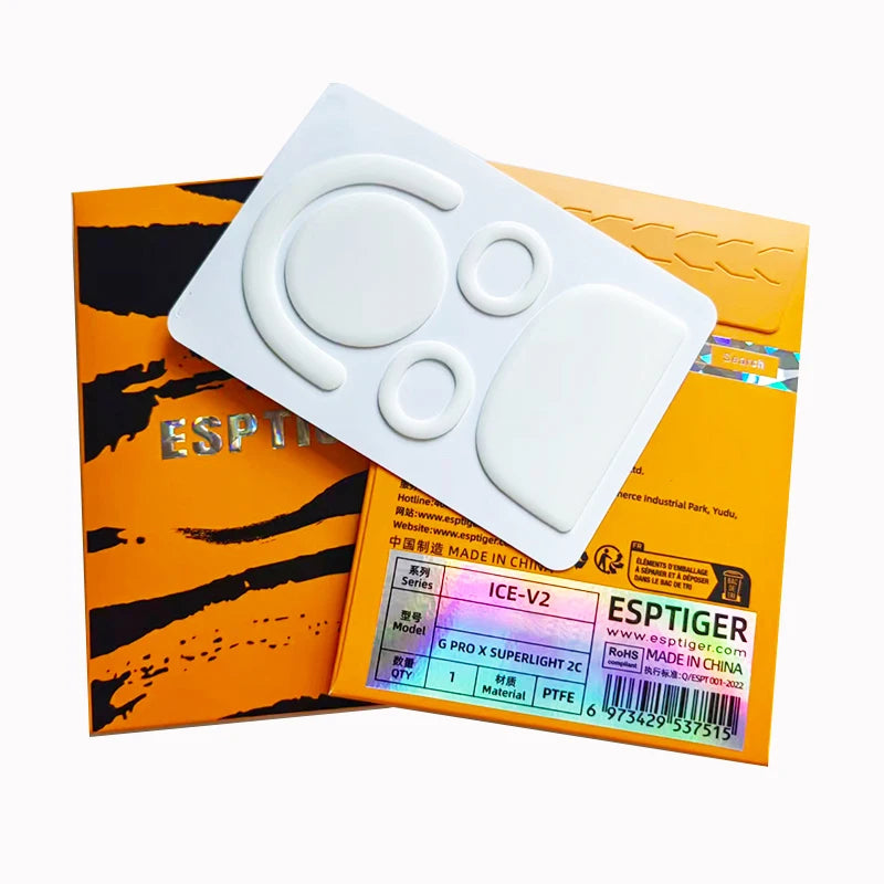 1 Pack Esports Tiger ICE V2 Mouse Skates Mouse Feet For G PRO X Superlight GPX / G PRO Wireless GPW GPX2 DEX Arc Mouse glides