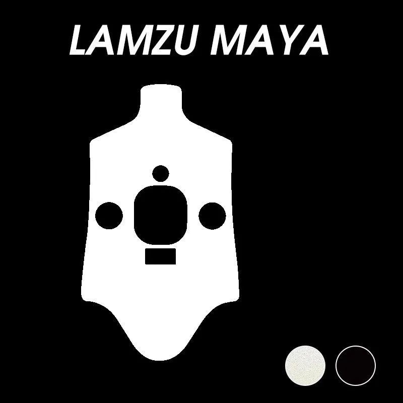 1 Piece Mouse Bottom Dustproof Sticker For Fnatic x Lamzu Maya X / Maya Clear Black Carbon Fibre Dust Proof Stickers