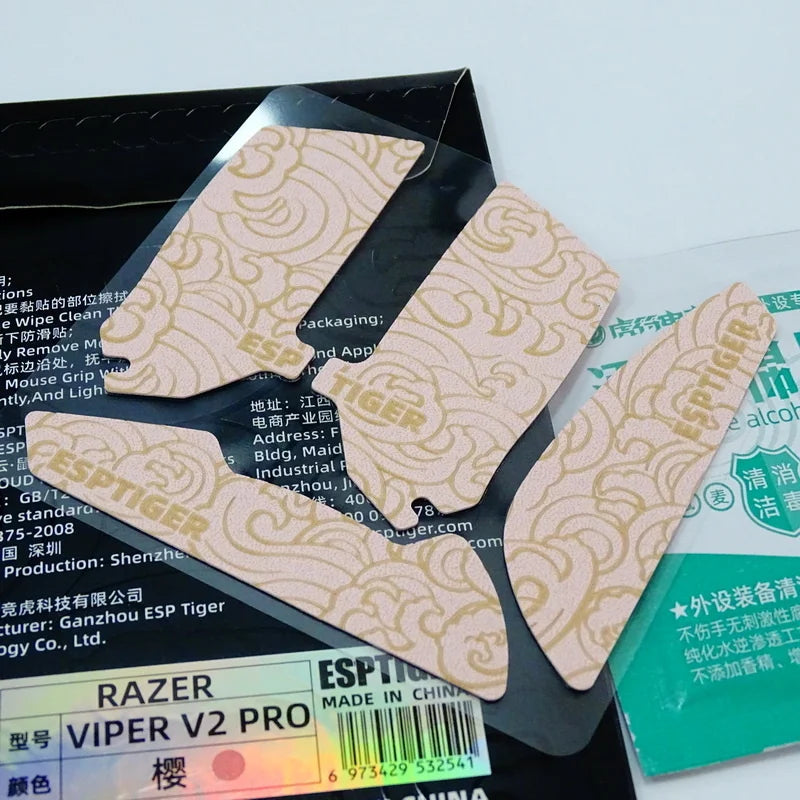 1 Pack Original Esports Tiger Mouse Anti Slip Sticker For Razer Viper Mini Viper V2 Pro Deathadder V2 Mini Anti Sweat Tape